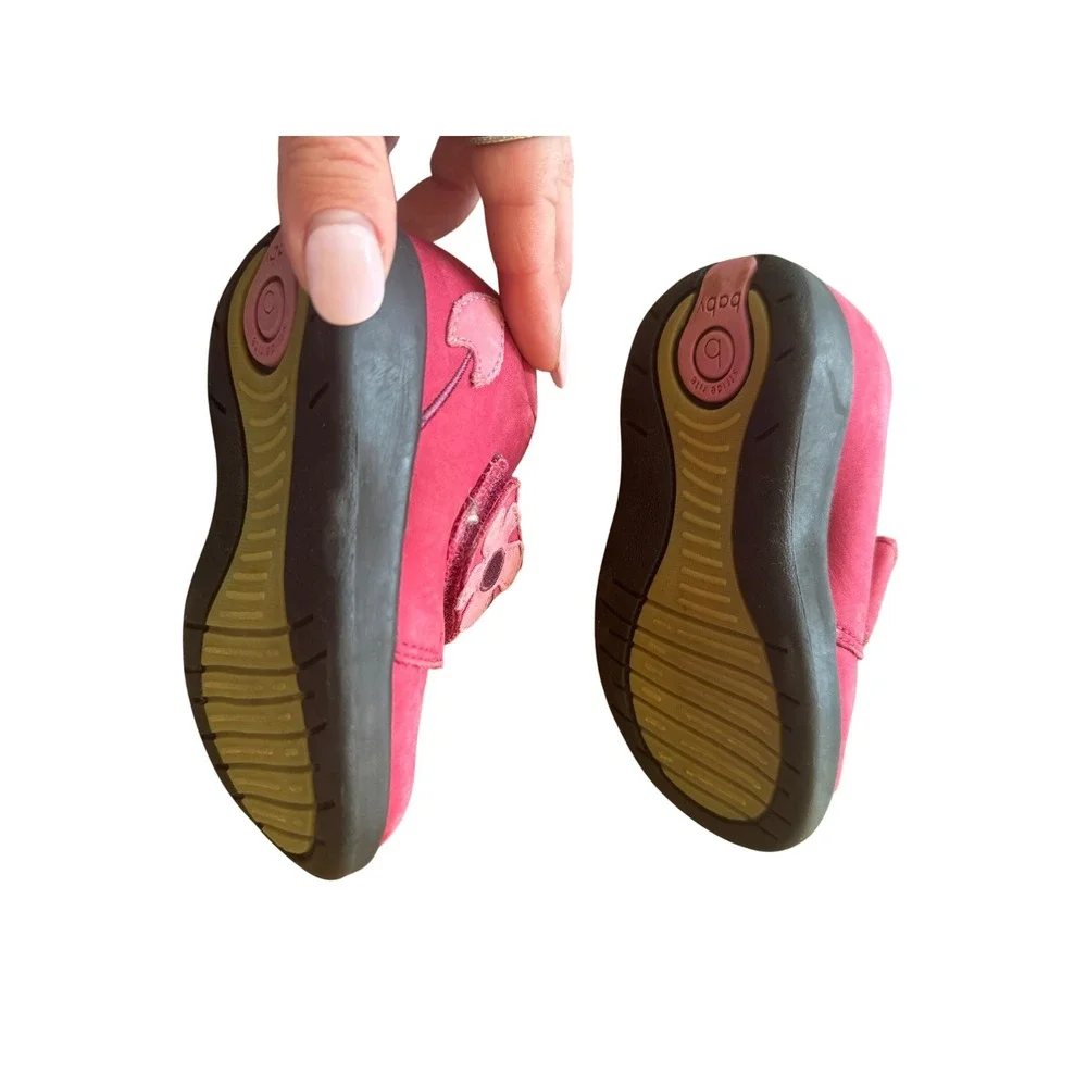 Stride Rite Baby Girls‎ Pink Leather Flower Accent Shoes Size 6.5W